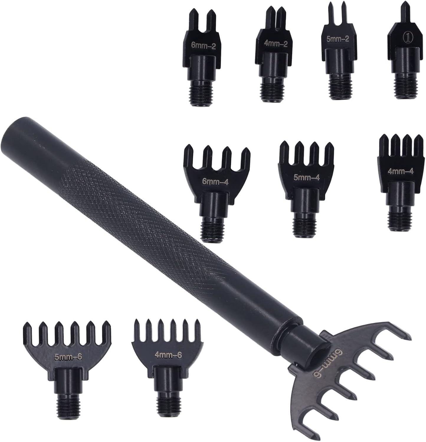 Değiştirilebilir Uçlu, Vidalı Zımba Seti - 4mm - 5mm - 6mm Aralıklı Elmas Uçlu Zımba, Delgeç