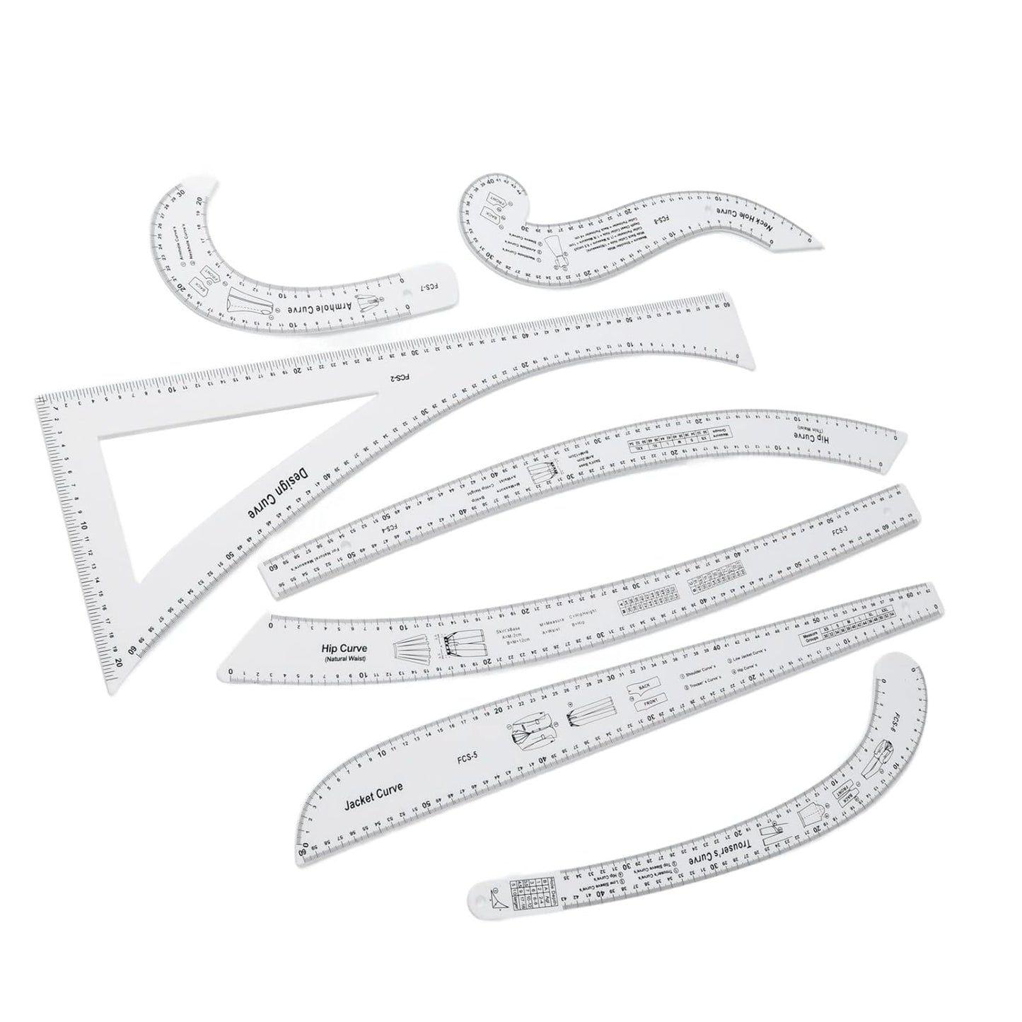 FRANSIZ RİGA TAKIMI - Dikiş Cetvel Terzi Seti - Beyaz Renk