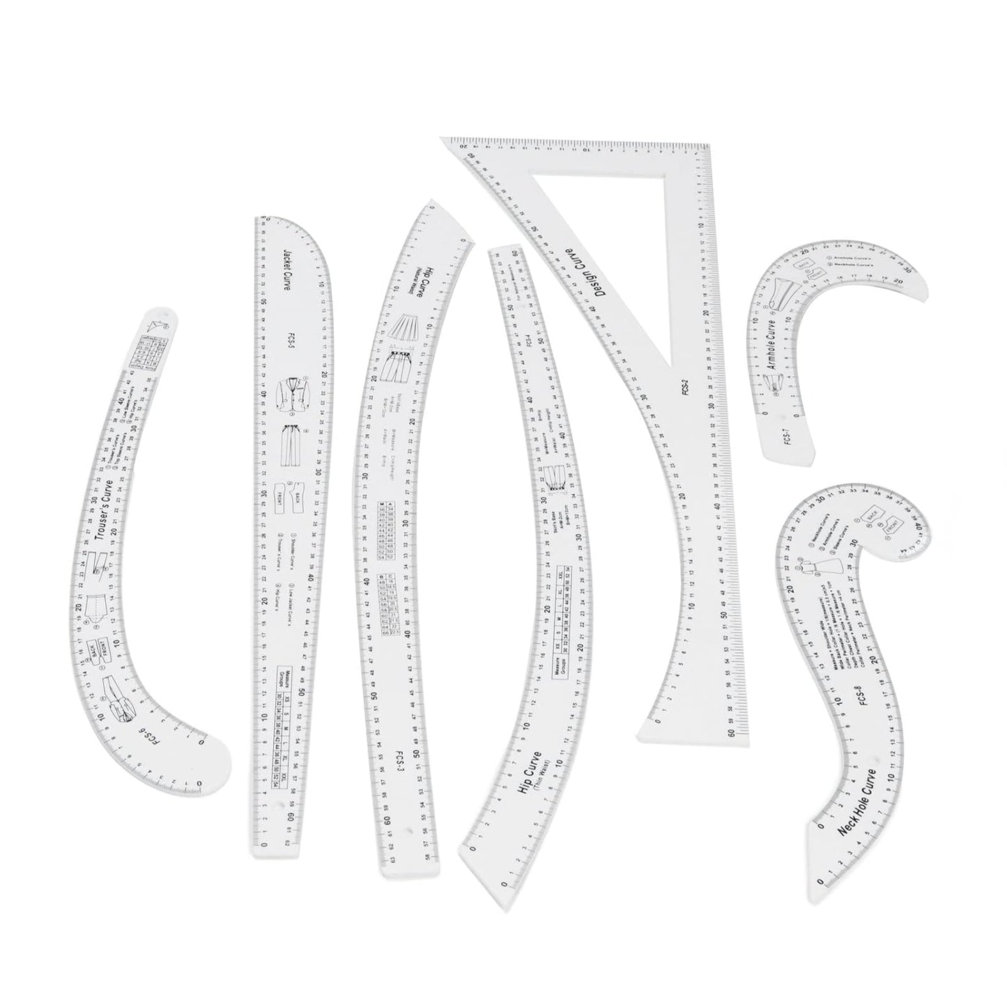 FRANSIZ RİGA TAKIMI - Dikiş Cetvel Terzi Seti - Beyaz Renk