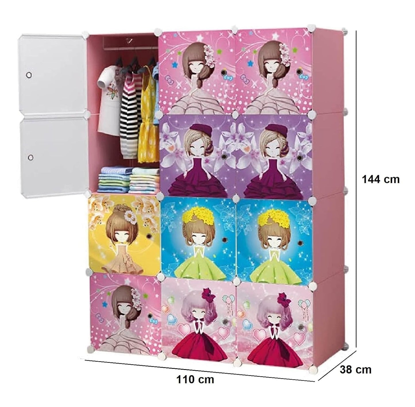 12 Raflı Çocuk Odası Dolabı - Kendin Yap - 12 Kapaklı, 12 Raflı Organizer Dolap. 35cmX35cm Ebatlarında