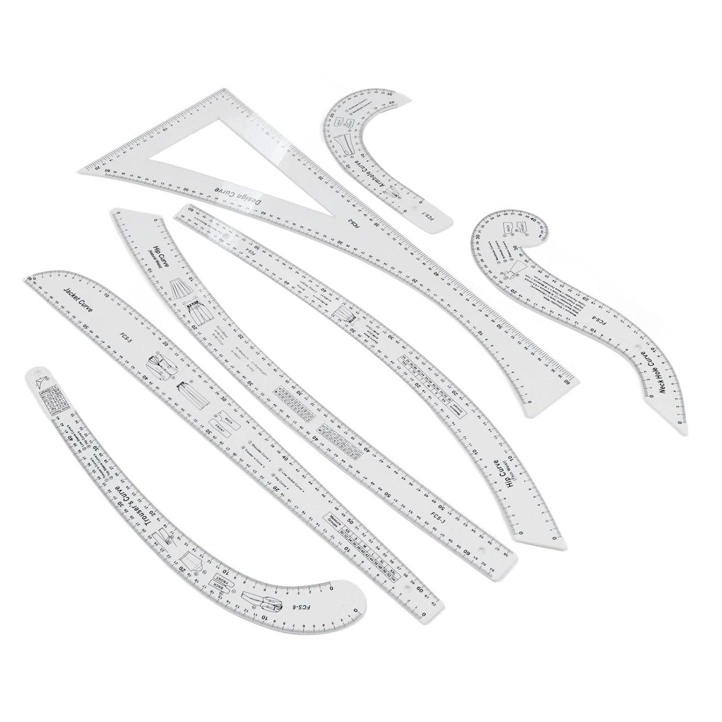 FRANSIZ RİGA TAKIMI - Dikiş Cetvel Terzi Seti - Beyaz Renk