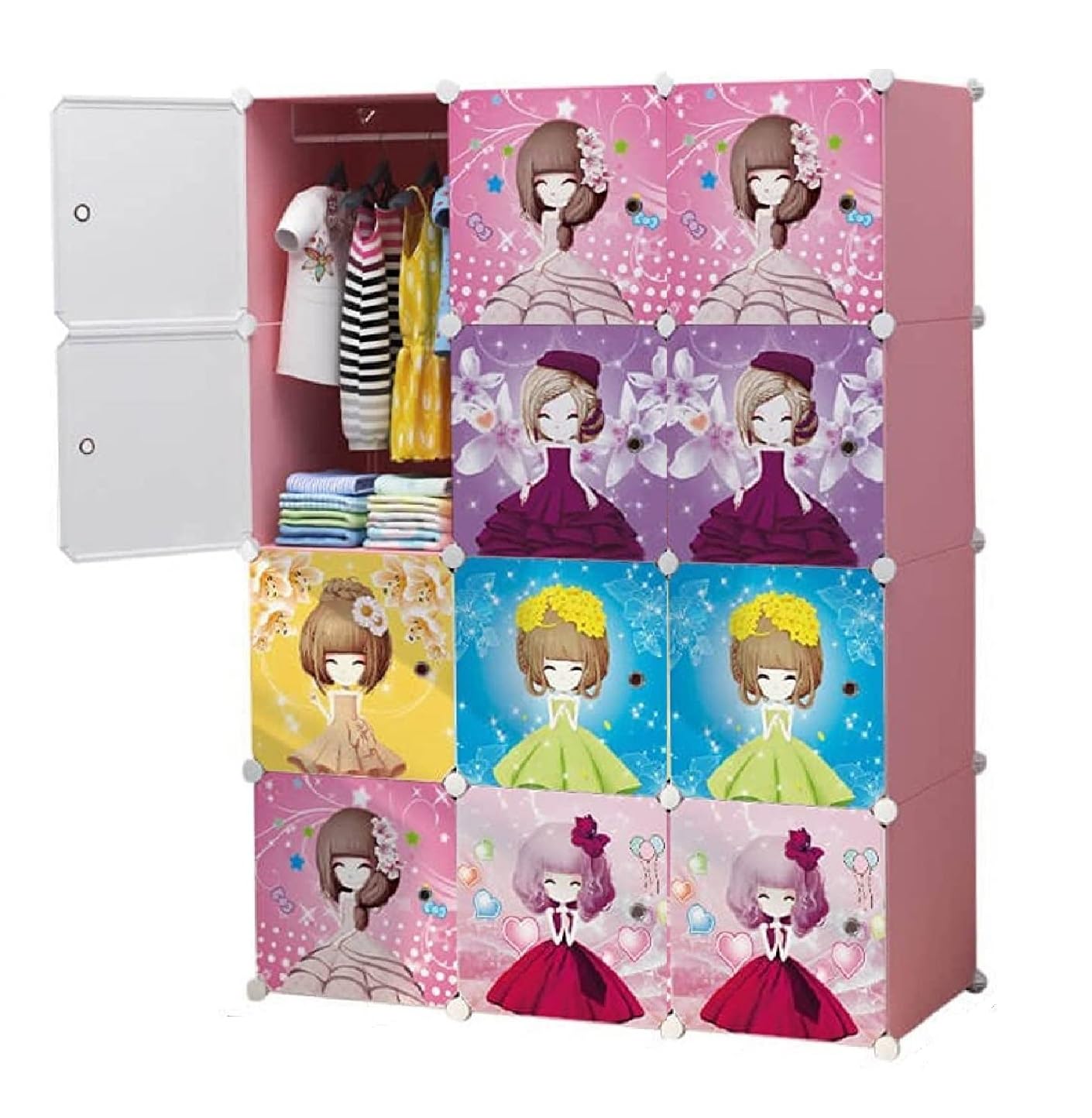 12 Raflı Çocuk Odası Dolabı - Kendin Yap - 12 Kapaklı, 12 Raflı Organizer Dolap. 35cmX35cm Ebatlarında