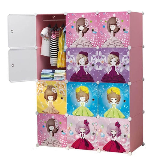 12 Raflı Çocuk Odası Dolabı - Kendin Yap - 12 Kapaklı, 12 Raflı Organizer Dolap. 35cmX35cm Ebatlarında