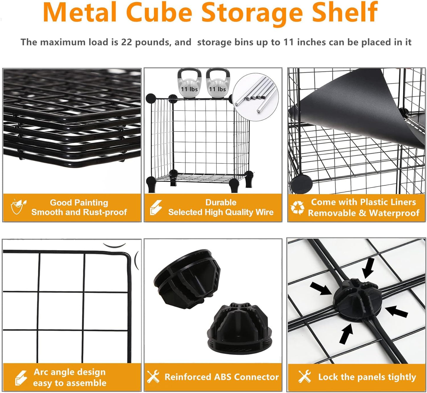 6 Bölmeli Metal Çok Amaçlı Raf Dolap Organizer - Kendin Yap - 6 Raflı Organizer Dolap. 35cmX35cm Ebatlarında