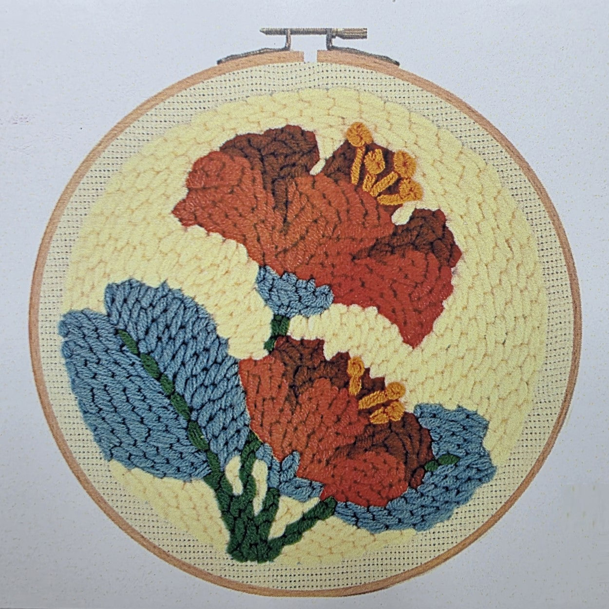 Karanfil Desen,  20cm Kasnaklı Panç Seti - 95107