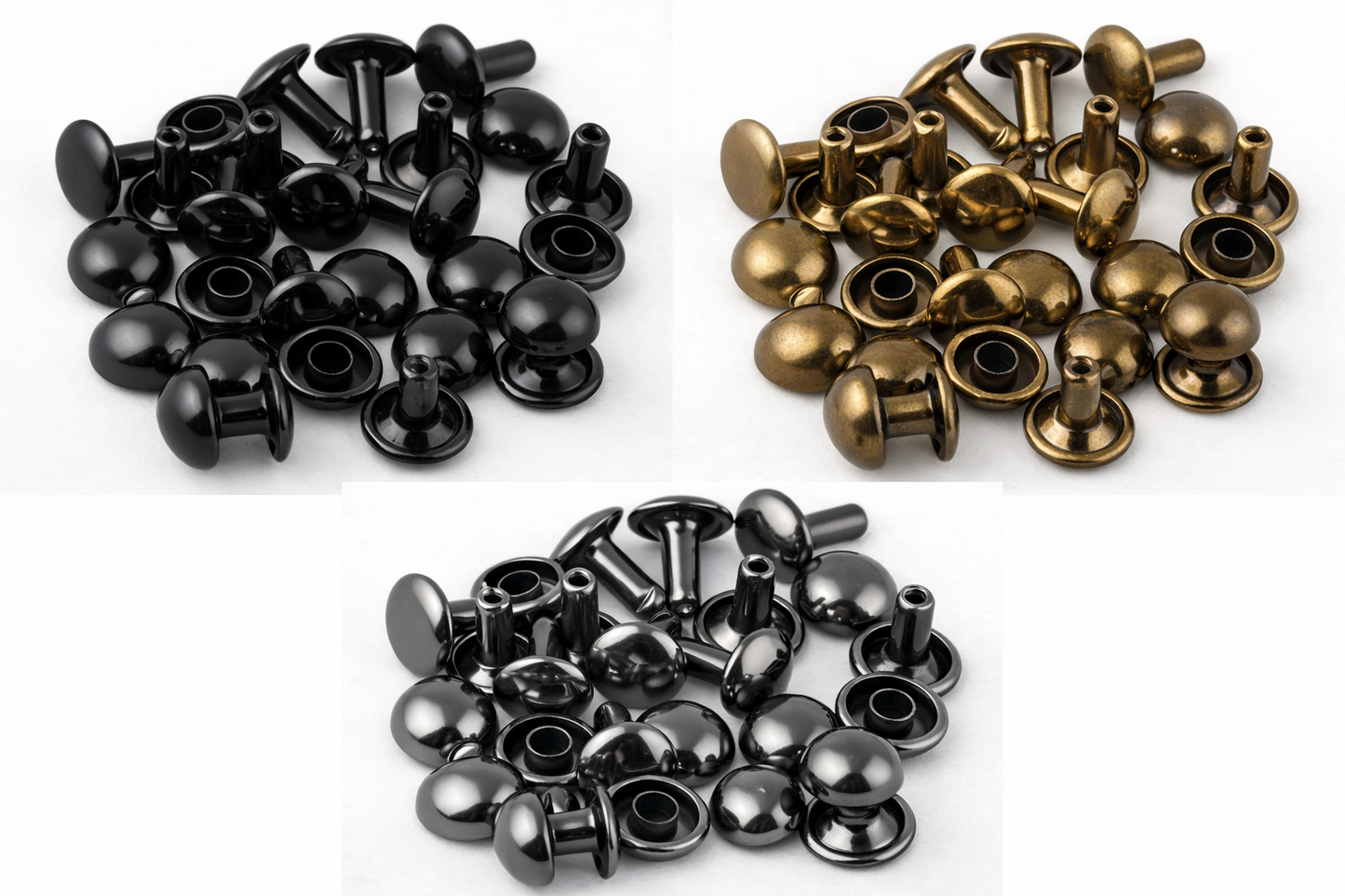 9mm double sided Rivet / Without Apparatus (in packs of 100 or 1000 pieces)
