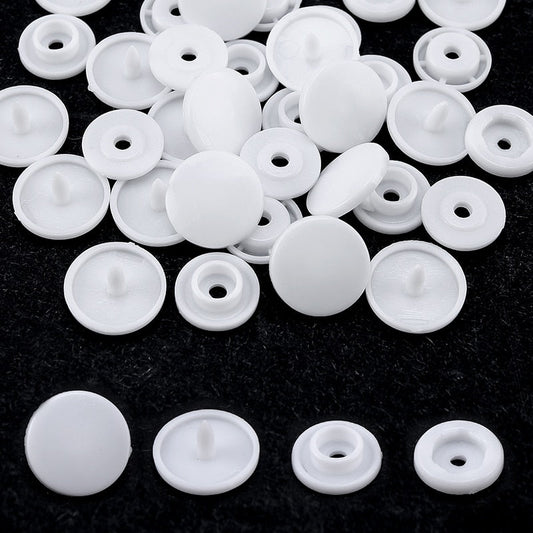 T8 Plastik Beyaz Çıtçıt (1000 adet) (14,5mm Plastik Çıtçıt)