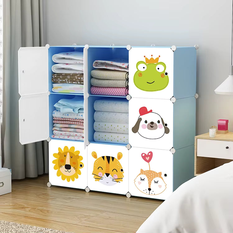9 Gözlü Çocuk Odası Dolabı - Kendin Yap - 9 Kapaklı, Raflı Organizer Dolap. 35cmX35cm Ebatlarında