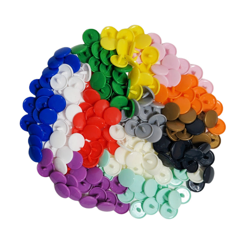 Karışık Renkli T5 Plastik Çıtçıt (360 adet) (12mm Plastik Çıtçıt) Asorti Renkler [Kalıpsızdır]