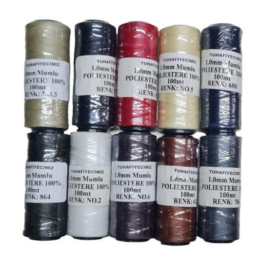 Mumlu ip - 100 Metrelik Mumlu 1mm ip