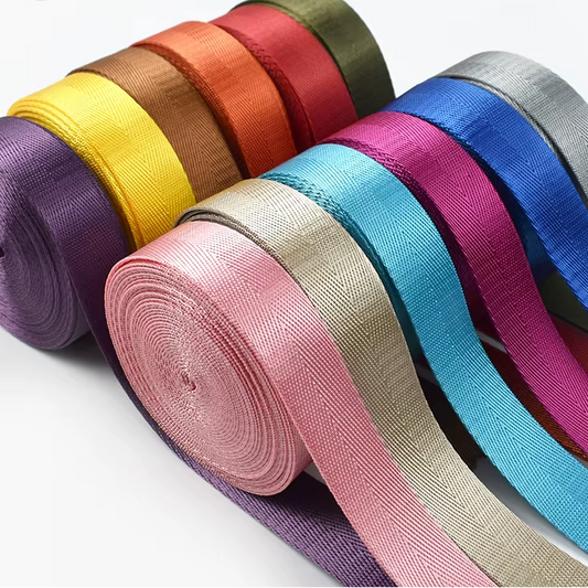 20mm (2cm) Düz renk Çanta Kolonu, Parlak renkler - 45 Mt top