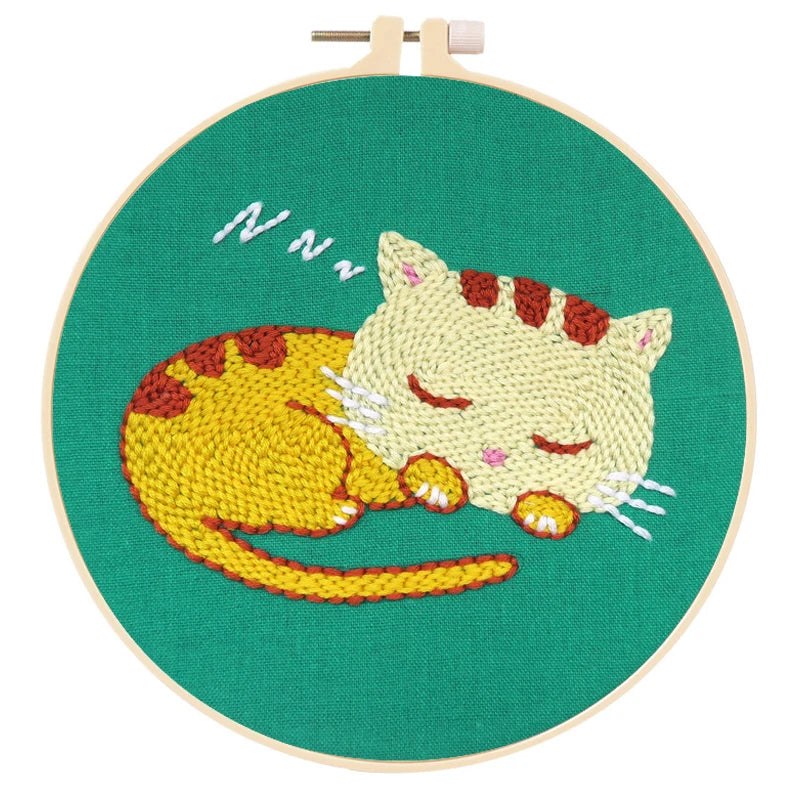 Hayvan Desenli, Başlangıç Panç Seti - 24 - Uyuyan Kedi