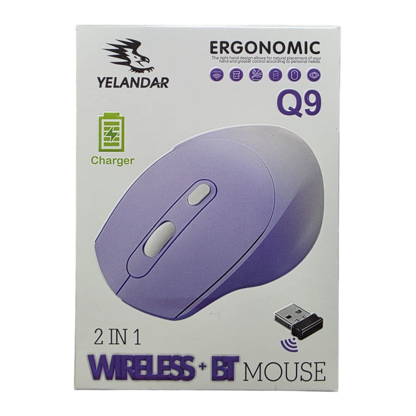 Kablosuz, Şarj Edilebilir 3 Tuşlu Bilgisayar Faresi (Q9), Kablosuz Mouse