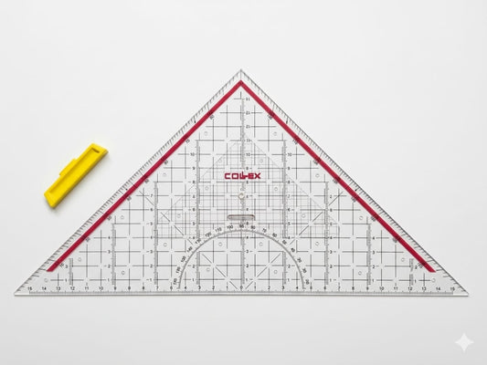 Geoder Çok fonksiyonlu Üçgen çizim cetveli. (32cm 45°)