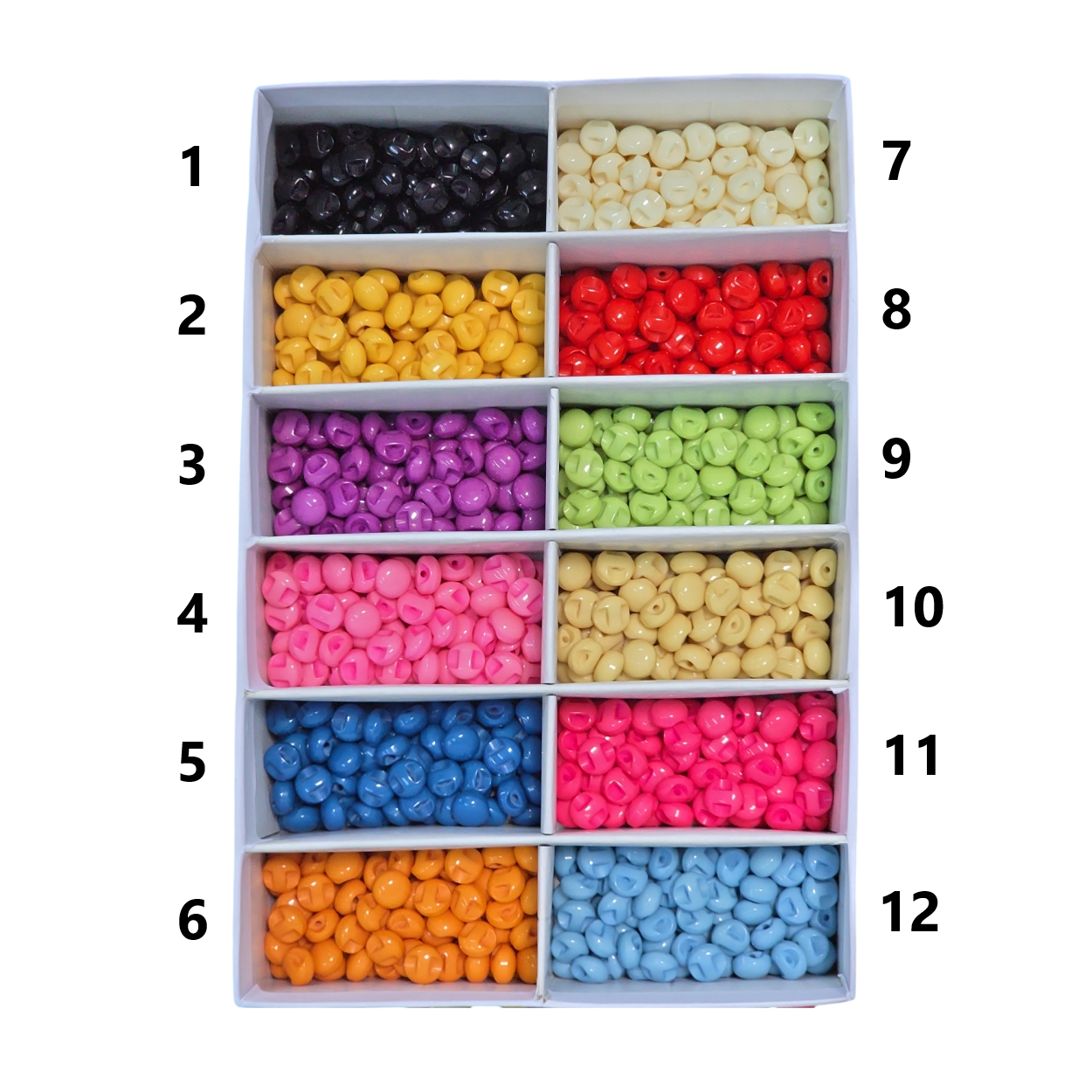 10 Adet Yuvarlak Amigurumi Düğmesi, Yelek, Kazak, Hırka Düğmesi (10mm - 16 Boy Düğme)