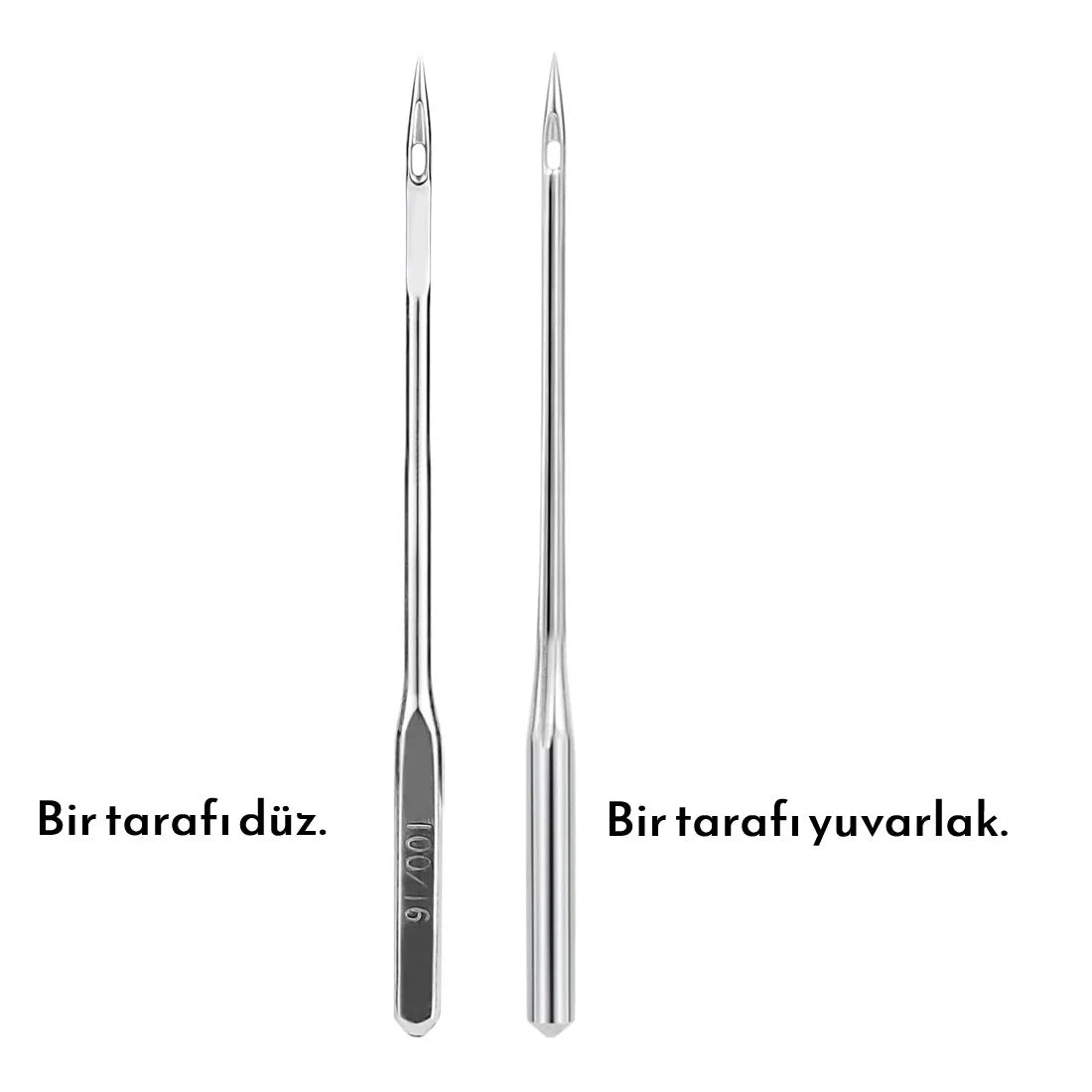 48 Parça Dikiş Yardımcı Seti, 14 Numara Makine iğnesi , El İğneleri, İlik Sökücü, Makine ve El iğneleri için İplik Geçirici