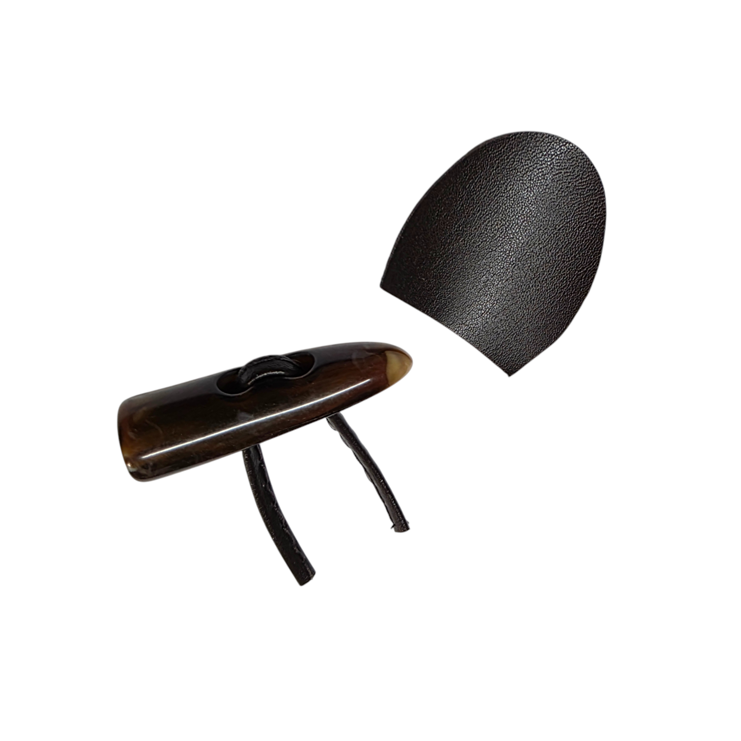 DERİ BİRİTLİ ÇOBAN DÜĞME SETİ (KAHVE) - Yelek Düğme Seti ( Çoban Derili ) (Kahverengi)