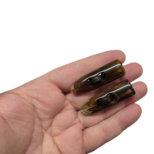 DERİ BİRİTLİ ÇOBAN DÜĞME SETİ (KAHVE) - Yelek Düğme Seti ( Çoban Derili ) (Kahverengi)