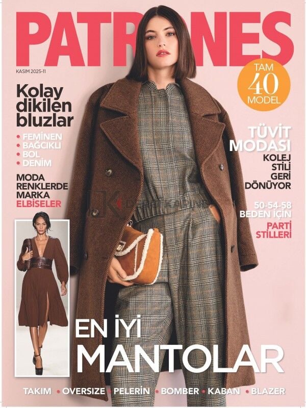 PATRONES Kasım 2025-11 Tam 40 Model - 2. Dergi Home Art Ağustos 2025
