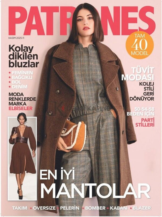 PATRONES Kasım 2025-11 Tam 40 Model - 2. Dergi Home Art Ağustos 2025