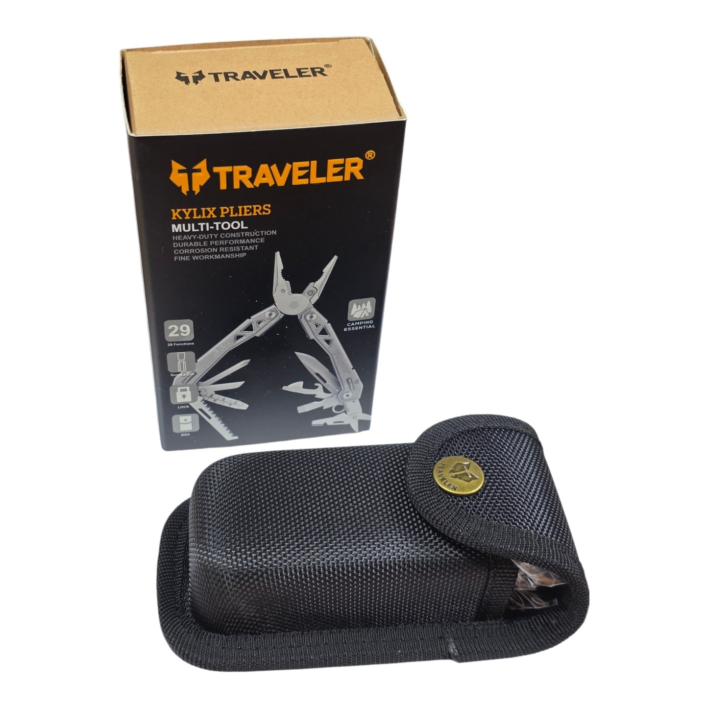 Traveler 29 Fonksiyonlu Katlanabilir Multitool, Paslanmaz Çelik Gövde MQ075DG – (BA211)