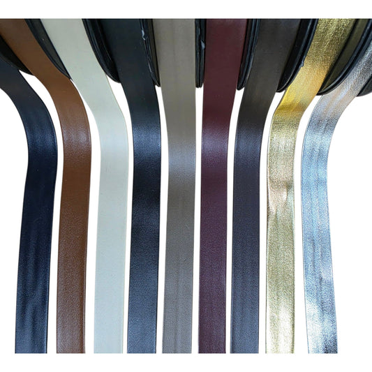 2cm Deri Biye - Katlı Deri Biye - 2cm Deri Katlı Verev Biye (10 Metre)