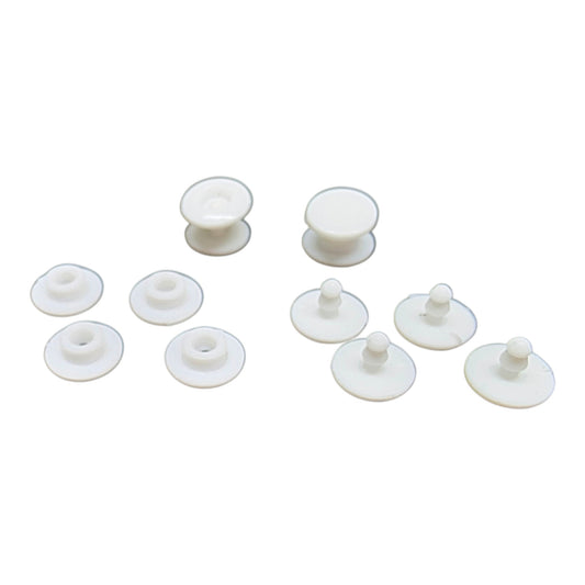 9mm. Plastik Rivet, Beyaz Plastik Perçin  (1000 adet)