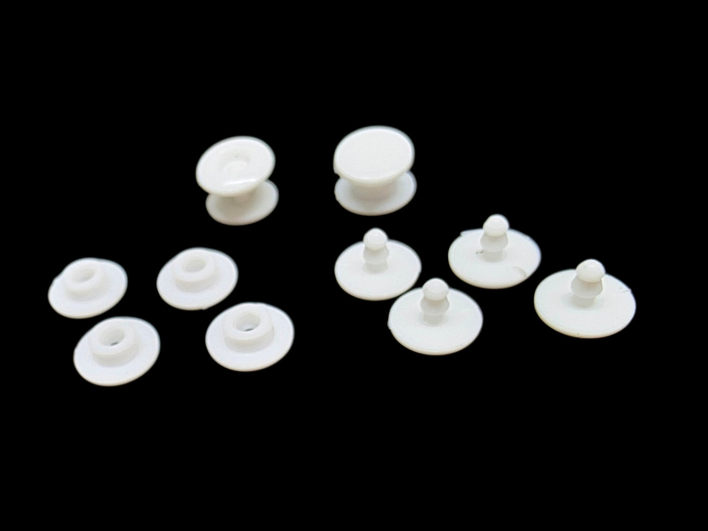 9mm. Plastik Rivet, Beyaz Plastik Perçin  (1000 adet)