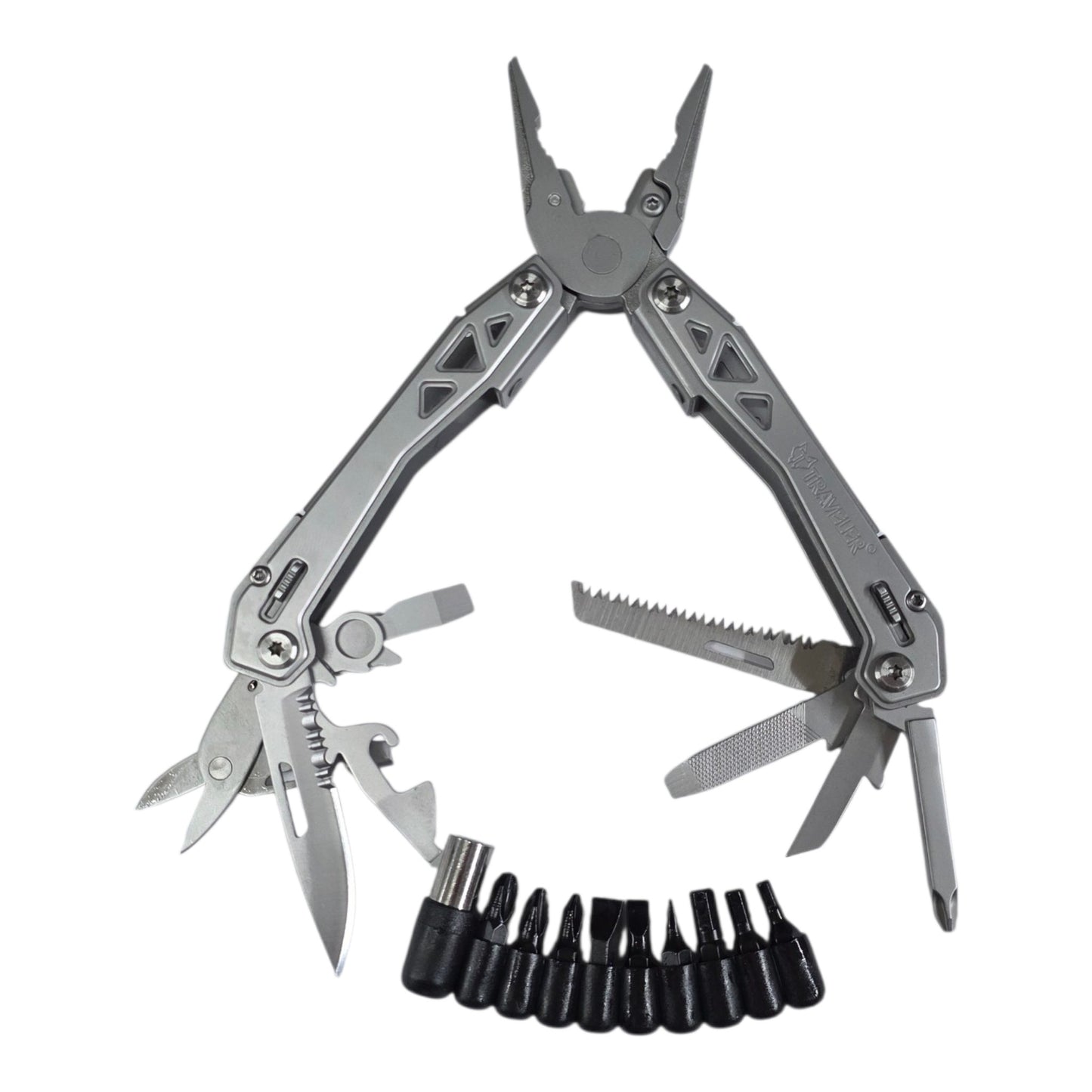 Traveler 29 Fonksiyonlu Katlanabilir Multitool, Paslanmaz Çelik Gövde MQ075DG – (BA211)