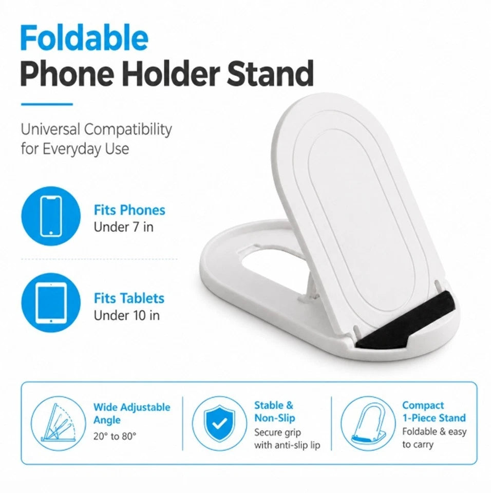 Katlanabilir Ayarlanabilir Telefon, Tablet Standı – Pratik Masaüstü Kullanım