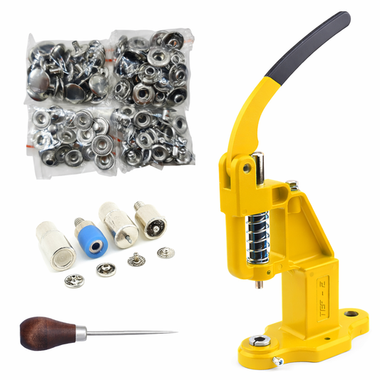 Tulumba Pres ve Çıtçıt Ekonomik Başlangıç Seti ( 12,5mm Çıtçıt, 100 adet, Biz ve Kalıp)