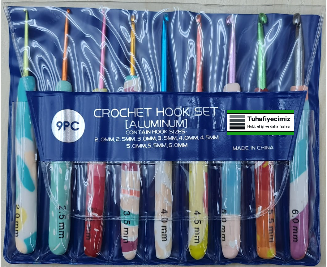 9 adet Silikon Saplı Tığ: 2mm'den 6mm'e kadar Karışık Tığ Seti