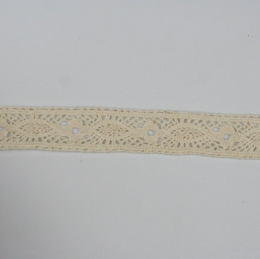 10 Metre Krem Ara Pamuk Dantel 20mm (1037)
