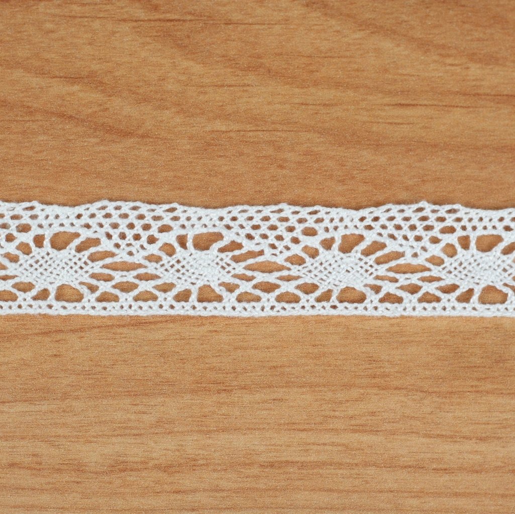 2cm Width 10 Meters Border White Cotton Lace 20mm (P 898)