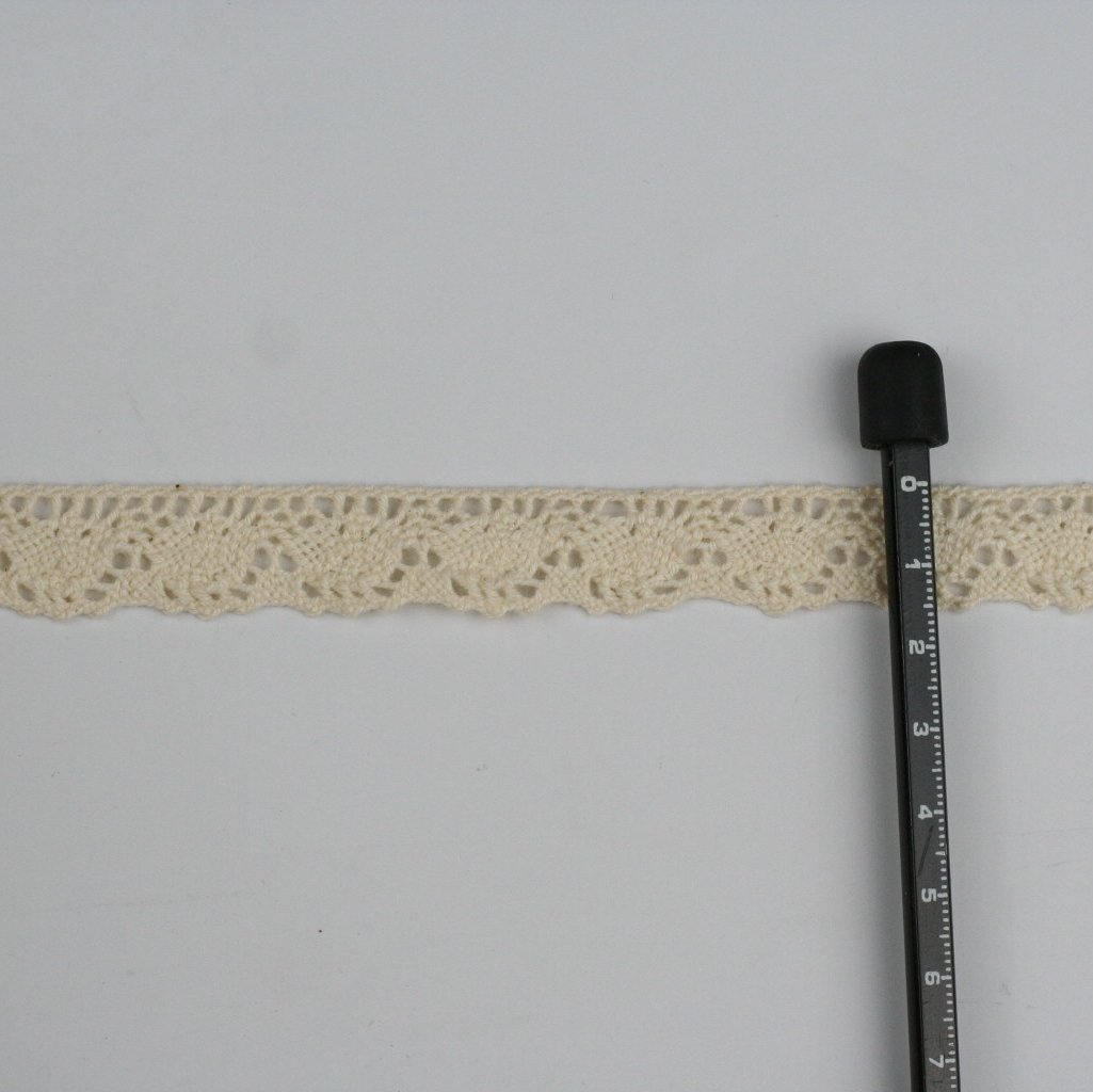 10 Metre Krem Kenar Pamuk Dantel 15mm (P290)