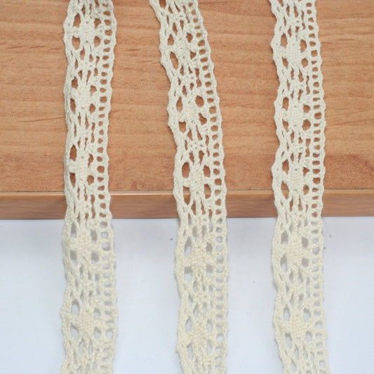 10 Metre Krem Pamuk Dantel 15mm (324)