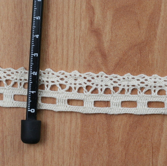 10 Metre Krem Pamuk Dantel 20 mm (705)