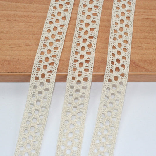 10 Metre Krem Pamuk Dantel 20mm (9351)