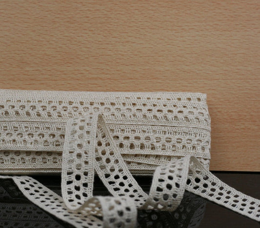 10 Metre Krem Pamuk Dantel 20mm (9351)