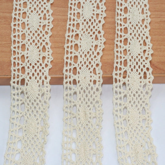 10 Meters Cream Cotton Lace 30 mm (9091)