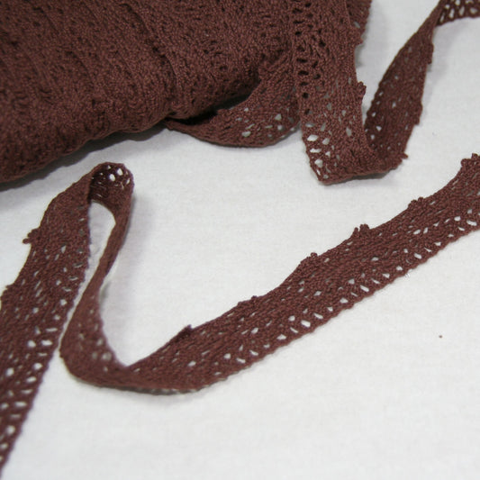22mm Brown Cotton Lace (34518)