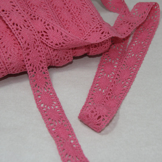 22mm Pink Color Cotton Lace (34517)