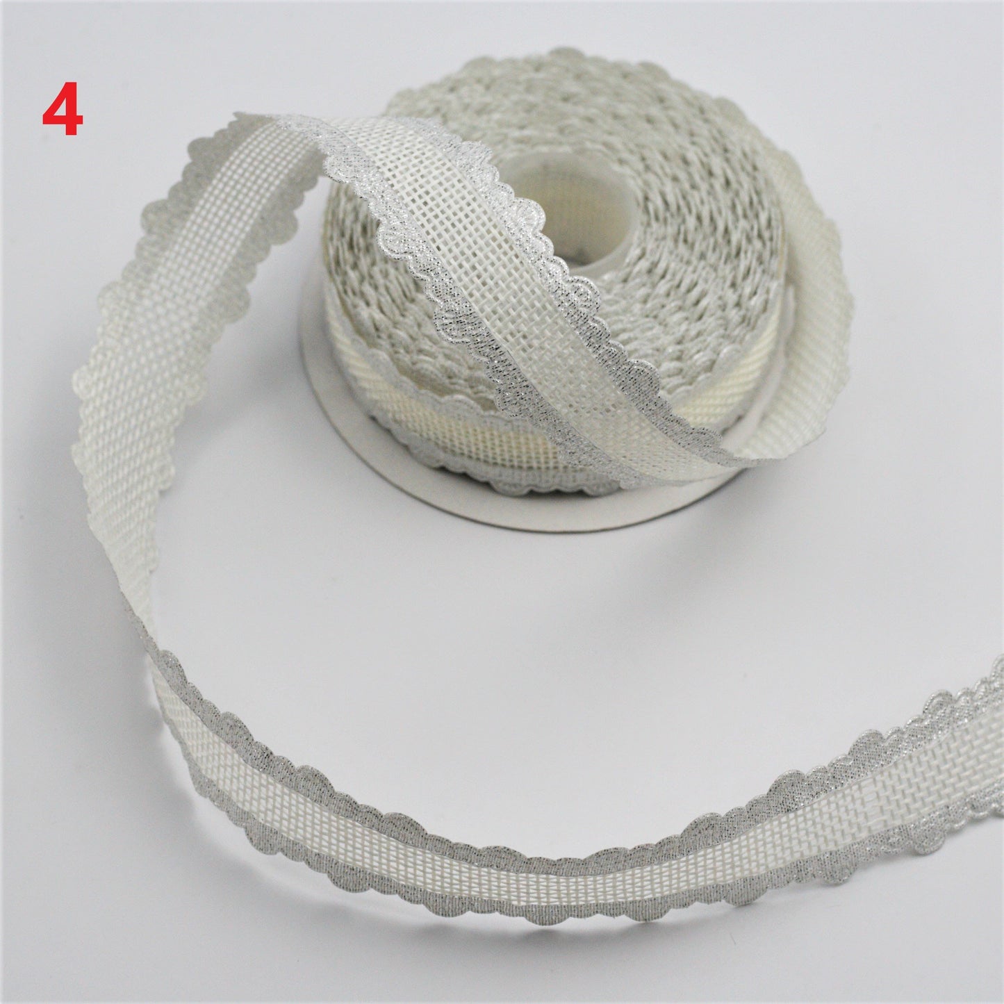 2cm Width Glittery Edged Jute Ribbon Ribbon Packaging, Ornament, Ribbon Ribbon. (in 9 meters ball)