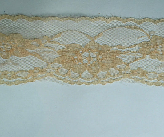 5cm eninde Ekru Dantel 5 Metrelik Top - (730)