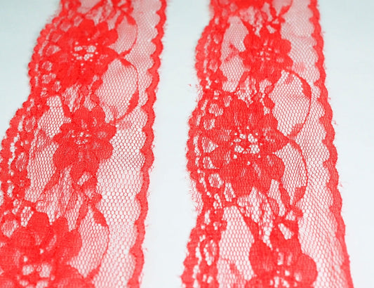 5cm eninde Nar Çiçeği Naylon Dantel 5 Metrelik Top - (730)