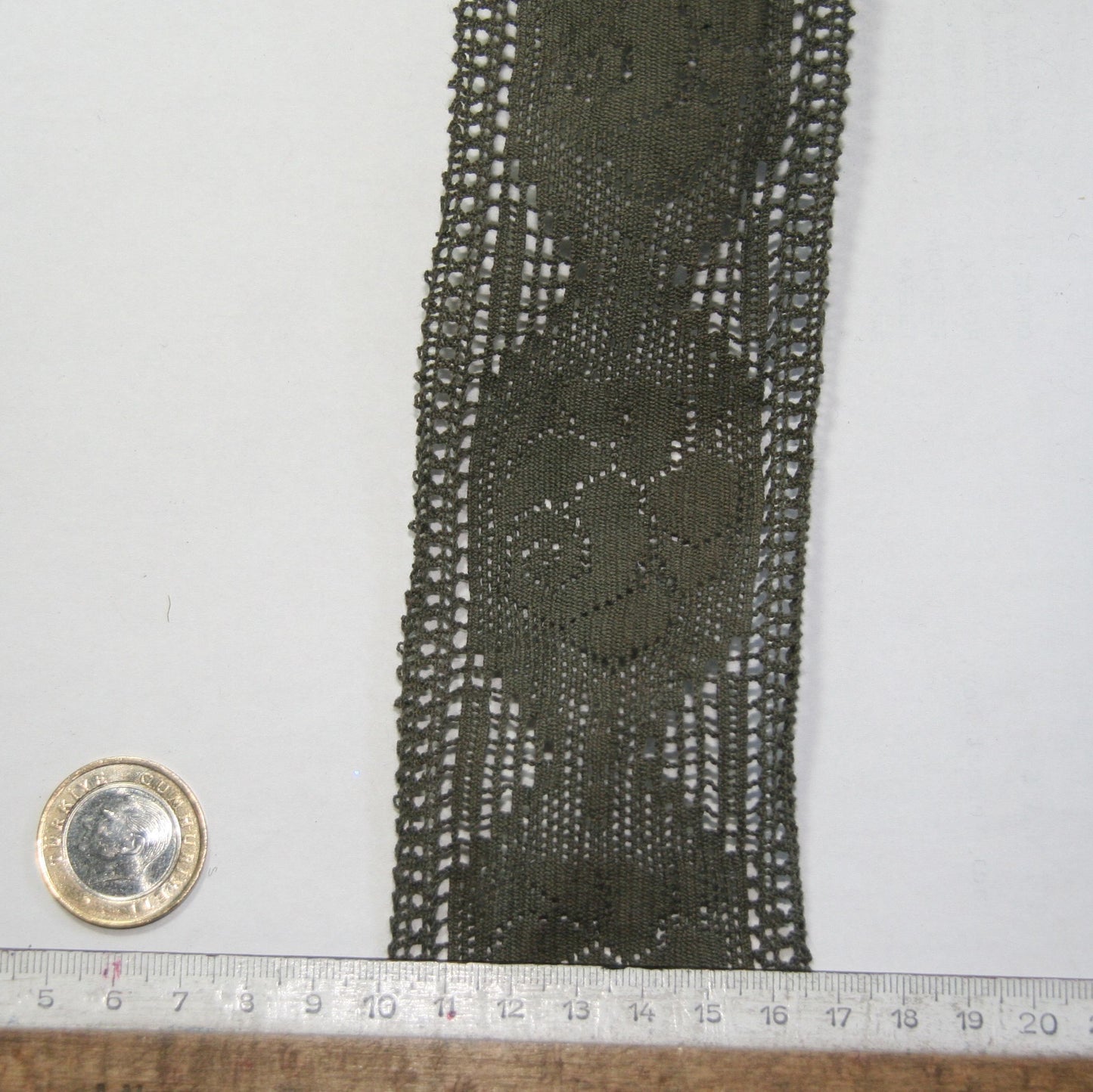 65mm Khaki Color Cotton Lace