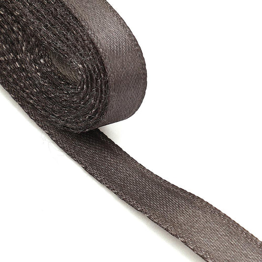 Anthracite Gray Satin Ribbon Double Sided 1cm Width 10mt Ball