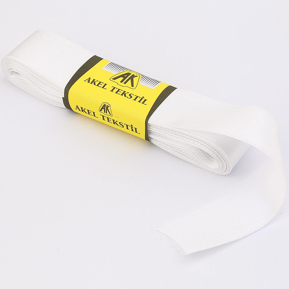 White Satin Ribbon Double Sided 3cm Width 10mt Ball