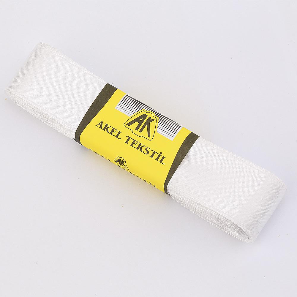White Satin Ribbon Double Sided 3cm Width 10mt Ball