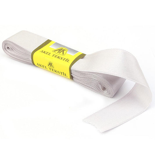 Off White Satin Ribbon Double Sided 3cm Width 10mt Ball